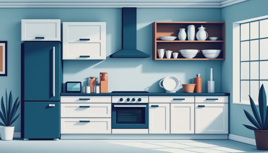 Visual context for kitchen cabinets