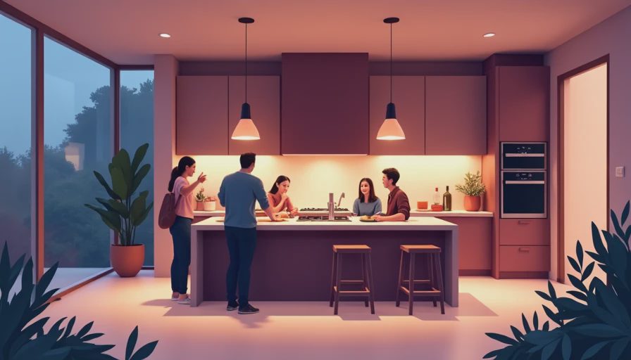 Visual context for kitchen island ideas