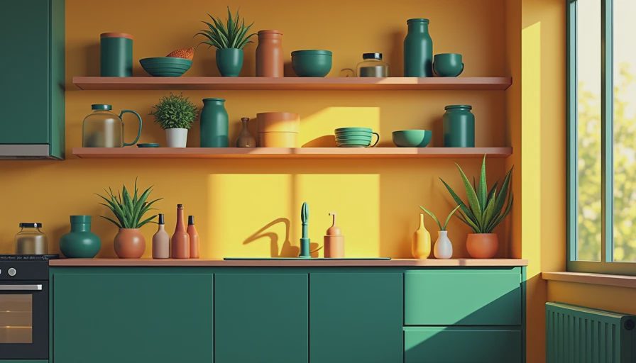 Illustration for kitchen storage
