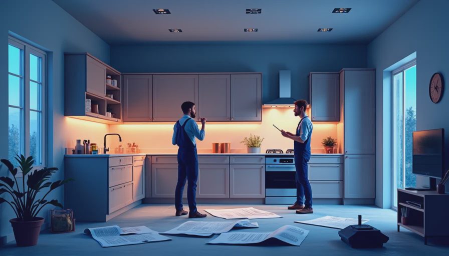 Visual context for kitchen remodel and cost